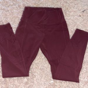 maroon leggings